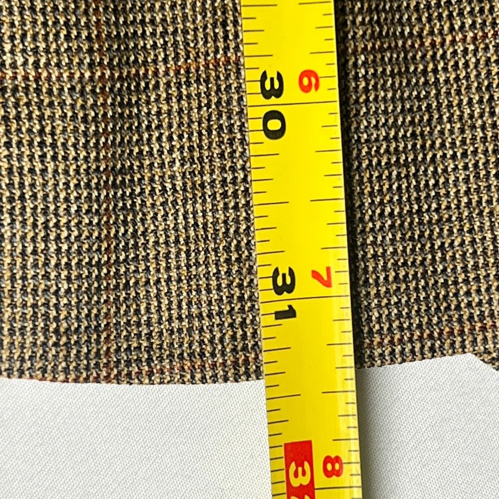 Burberry London Mens Wool Blend Tweed Blazer Jacket Brown Classic Fit 46R - Picture 7 of 9
